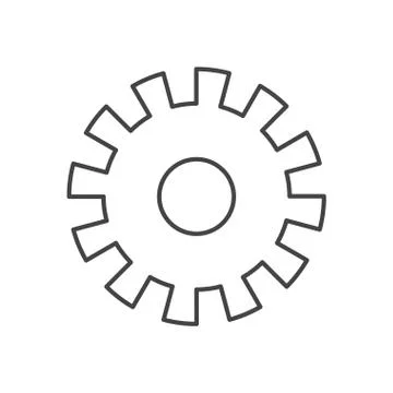 Gearwheel tool isolated icon Stock Illustration