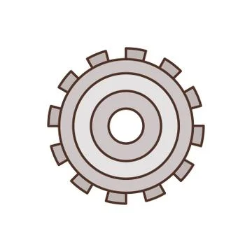 Gearwheel tool isolated icon Stock Illustration