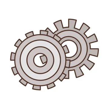 Gearwheel tool isolated icon Stock Illustration