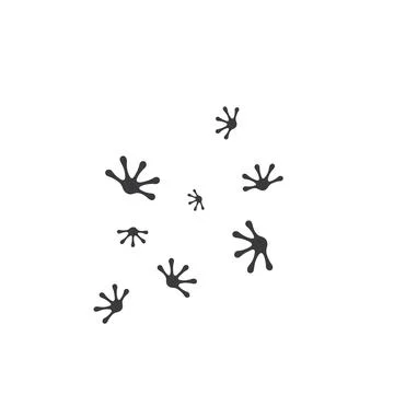 Gecko foot print  vector icon illustration Stock Illustration