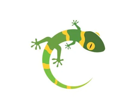 Gecko logo vector icon illustration Stock Illustration