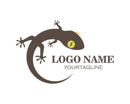 Gecko logo vector icon illustration Stock Illustration