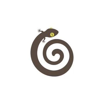 Gecko logo vector icon illustration Stock Illustration