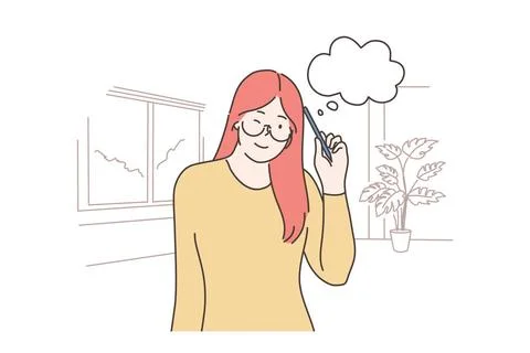 Gedanke, Idee, Traum, Problem, Suchkonzept. Thinking, idea, problem, searc... Foto stock