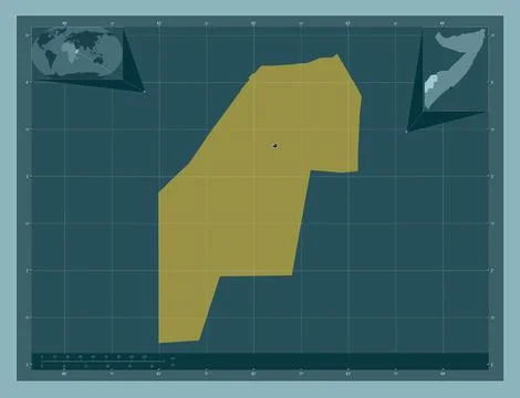Gedo, Somalia. Solid color shape Stock Illustration
