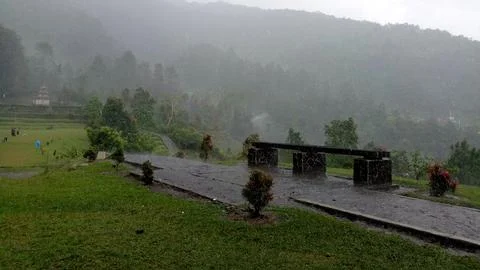 Gedong Songo temple complex Foto stock