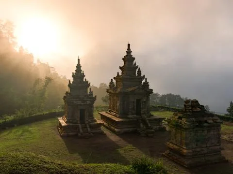 Gedong Songo temple in Java, Indonesia Stock Photos