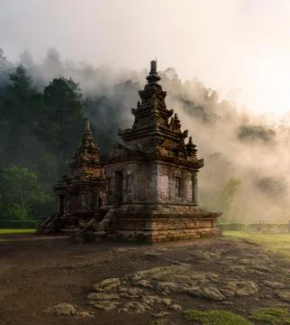 Gedong Songo temple in Java, Indonesia Stock Photos
