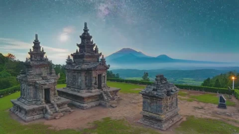 Gedongsongo temple seamless looping 4k video Stock Footage 277411341