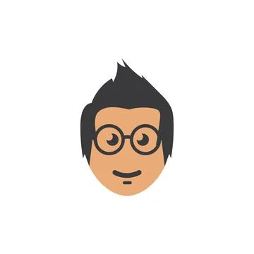Geek boy icon vector illustration design Illustrazione stock