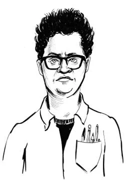 Geek character Stock Illustration