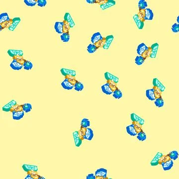 Geek chic tech enthusiast isometric icon seamless pattern Stock Illustration