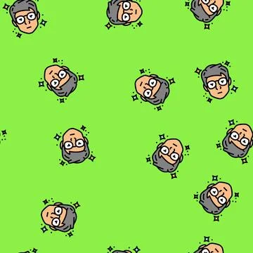 Geek chic tech enthusiast vector seamless pattern Illustrazione stock