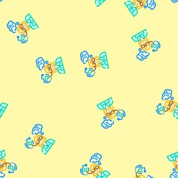 Geek chic tech enthusiast vector seamless pattern Illustrazione stock