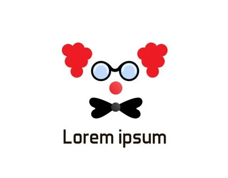 Geek Clown logo Stock Illustration