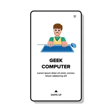 Geek computer vector Stockillustratie