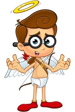Geek Cupid Character Stock Illustration