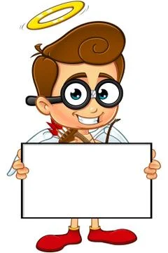 Geek Cupid Character Stock Illustration