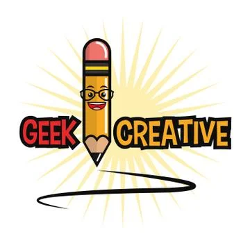 Geek design, identity concept, vector illustration Illustrazione stock