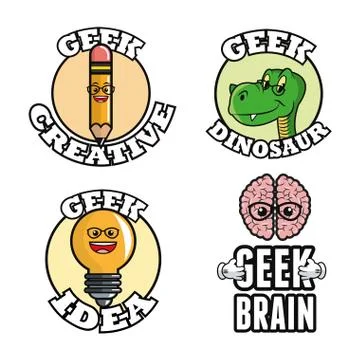 Geek design, identity concept, vector illustration Illustrazione stock