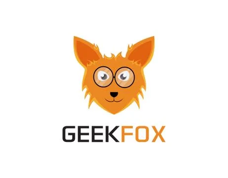 Geek fox logo Stock Illustration