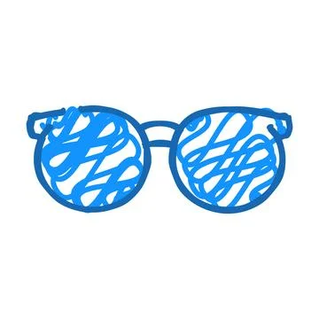 Geek glasses frame icon doodle illustration Stock Illustration