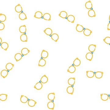 Geek glasses frame vector seamless pattern Stock Illustration