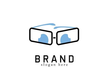Geek glasses logo Stockillustratie