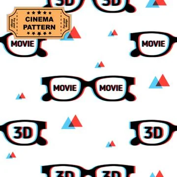 Geek glasses seamless vector pattern, print for graphic design, fabric Stock Illustration