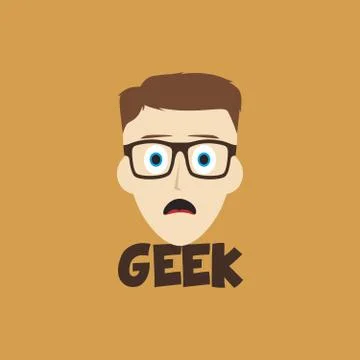 Geek guy Stock Illustration
