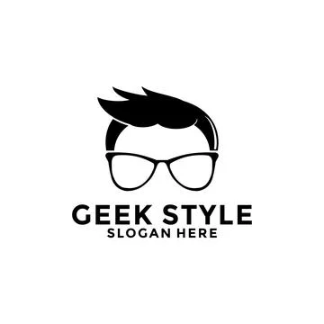 Geek logo design vector template, geek logo icon Stock Illustration