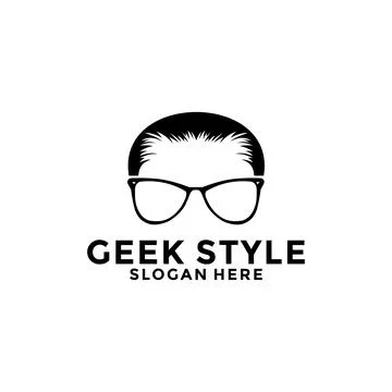 Geek logo design vector template, geek logo icon Stockillustratie