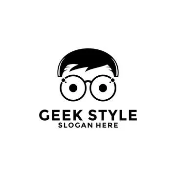 Geek logo design vector template, geek logo icon Stock Illustration