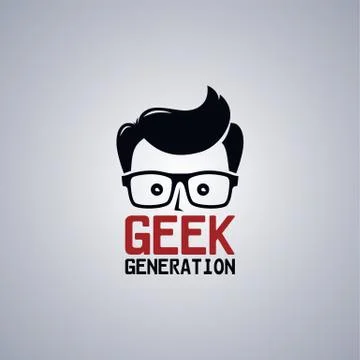 Geek nerd guy Stockillustratie