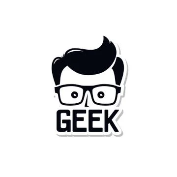 Geek nerd guy Stock Illustration