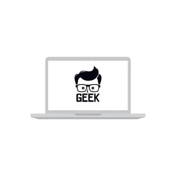 Geek nerd guy Stock Illustration