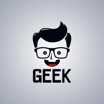 Geek nerd guy 스톡 일러스트