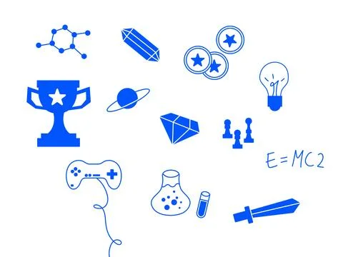 Geek Pride elements illustration  Stock Illustration