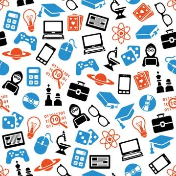 Geek seamless pattern Stock Illustration