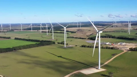 Geelong Wind Generators Stock Footage 161446395