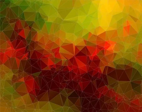 Geen red abstract polygonal background Stock Illustration