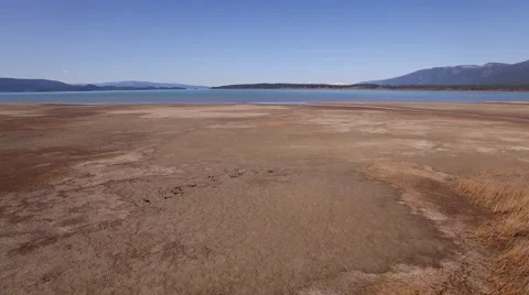Geese Flying Over Flathead Lake Video stock 65522932