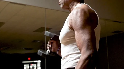 Geezer exercising Stock Footage 125492209