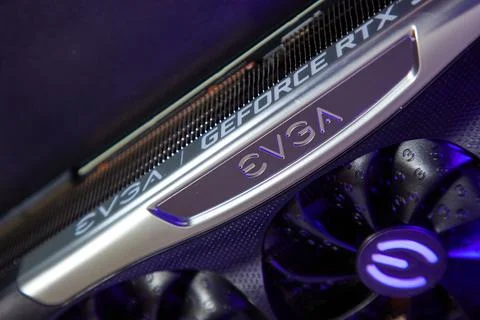 Geforce RTX 3090 Nvidia GPU graphics card detail Foto stock