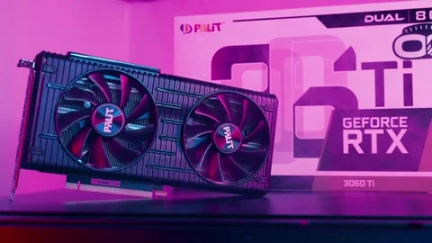 Geforce rtx3060 ti Video Card with Branded package. Minsk, Belarus - April 7 Stock Footage 276334506