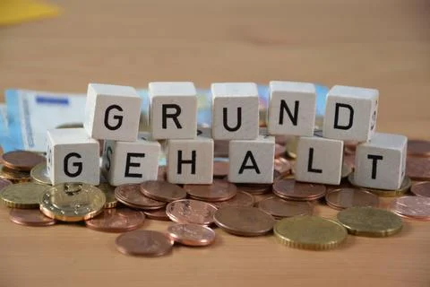 Gehalt ( german word for basic salary ) Stock Photos