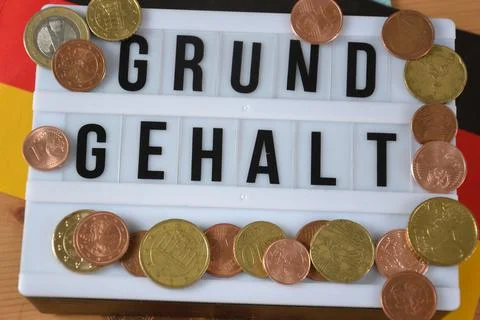 Gehalt ( german word for basic salary ) Stock Photos