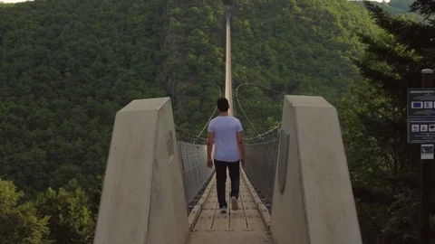 Geierlay Bridge Germany Stock Footage 82254843