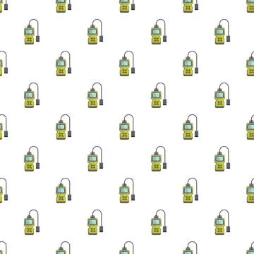 Geiger counters measuring radiation seamless pattern background Stockillustratie