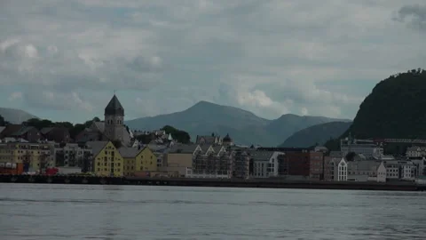 Geiranger harbor 库存影片 151026684